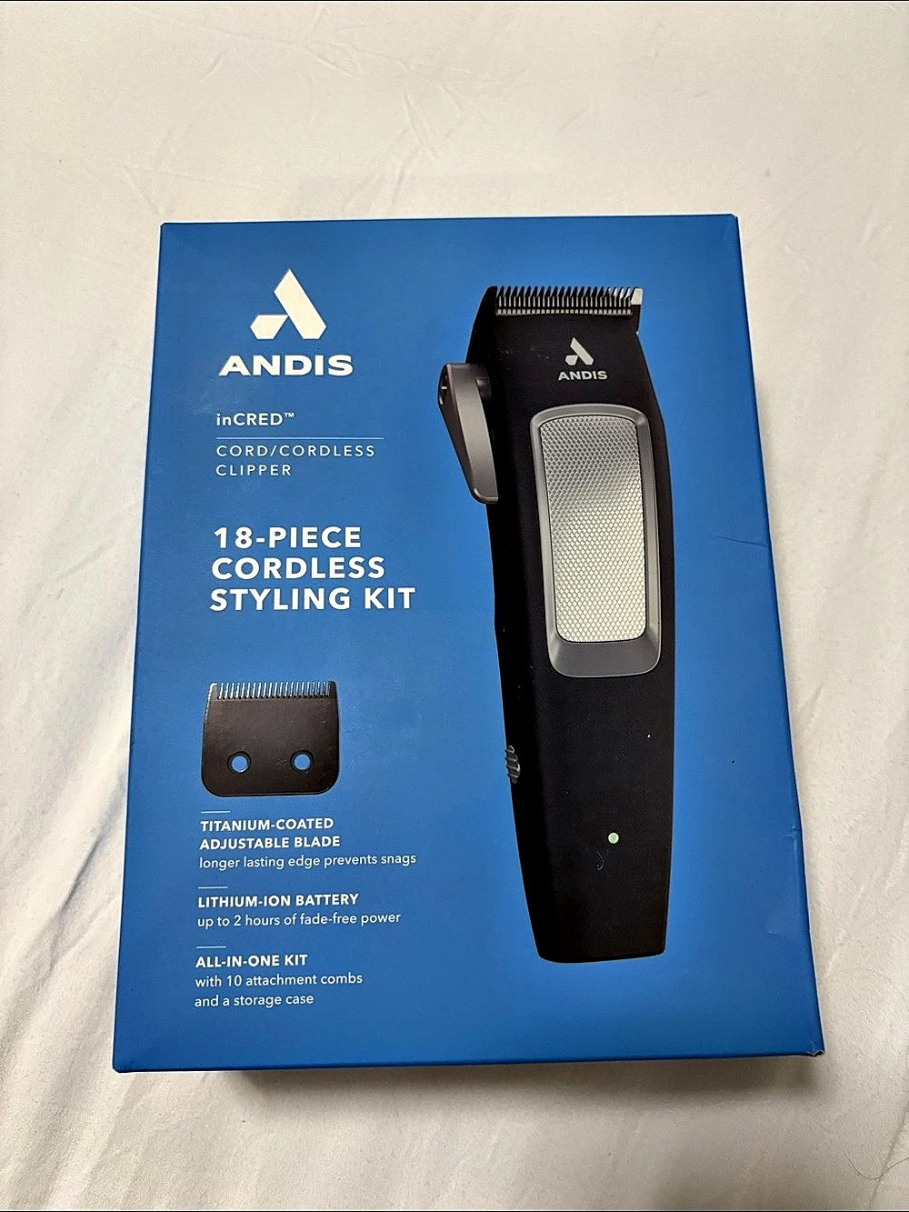 Andis inCRED Cord/Cordless Clipper 18-Piece Styling Kit